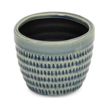 Cheungs Idola Tapered Blue Ceramic Pot - Small 5745S